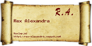 Rex Alexandra névjegykártya